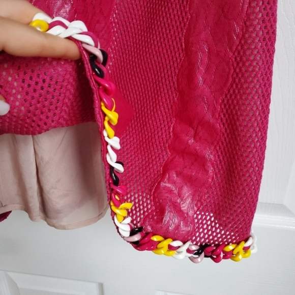 Gianni Versus Versace Pink Sleeveless Dress Size IT 38/ XS w Chain Detail - Picture 5 of 15